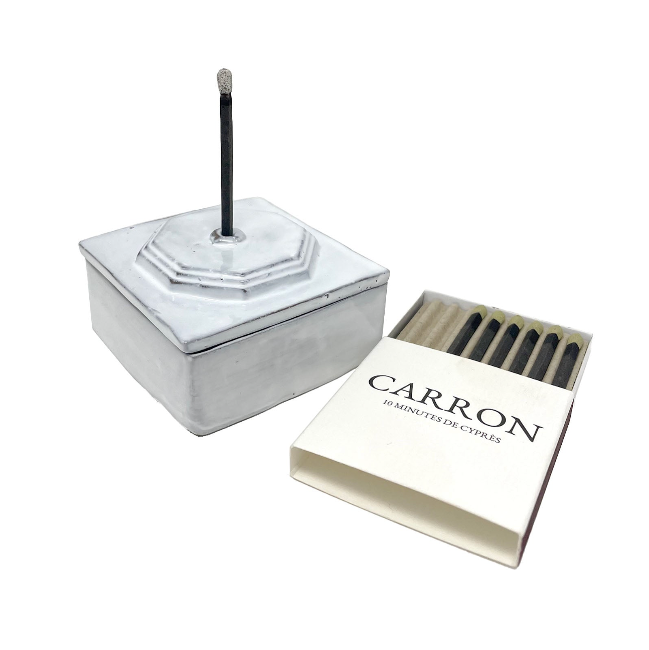 Coffret d'allumettes d'encens Paris avec encensoir par CARRON